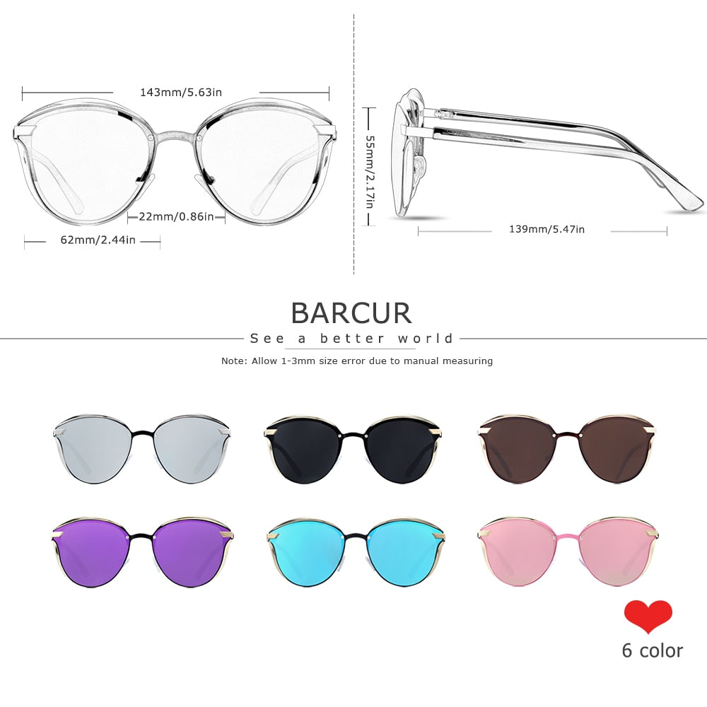 BARCUR Fashion Polarized Women Sunglasses - janceysfanceys