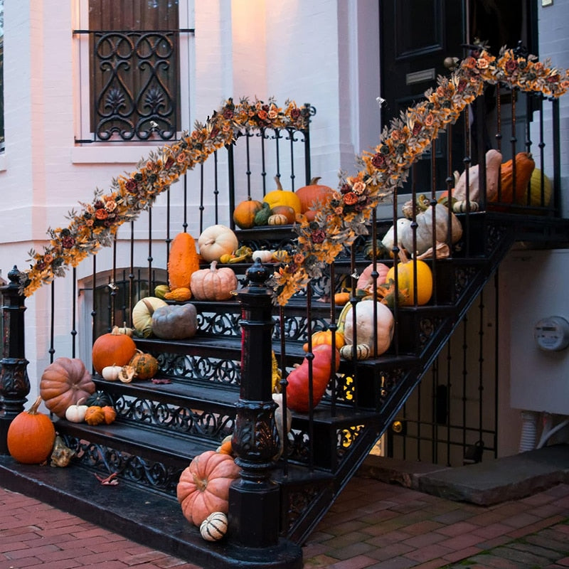 Artificial Maple Vine Leaves Autumn Decoration Hanging Garland