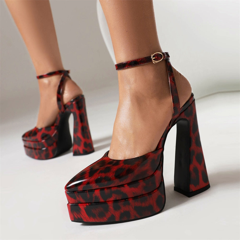 Ladies Ankle Strap Platform Sandals - janceysfanceys