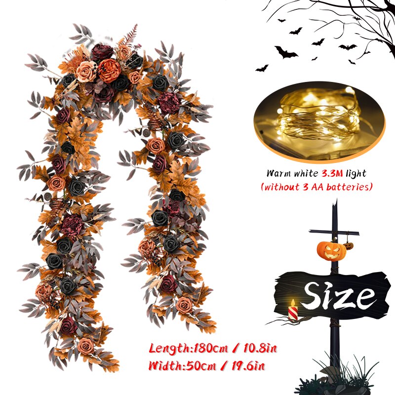 Artificial Maple Vine Leaves Autumn Decoration Hanging Garland