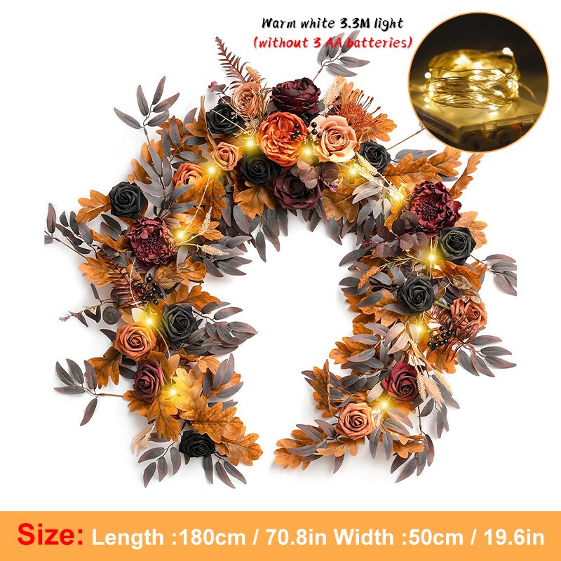 Artificial Maple Vine Leaves Autumn Decoration Hanging Garland