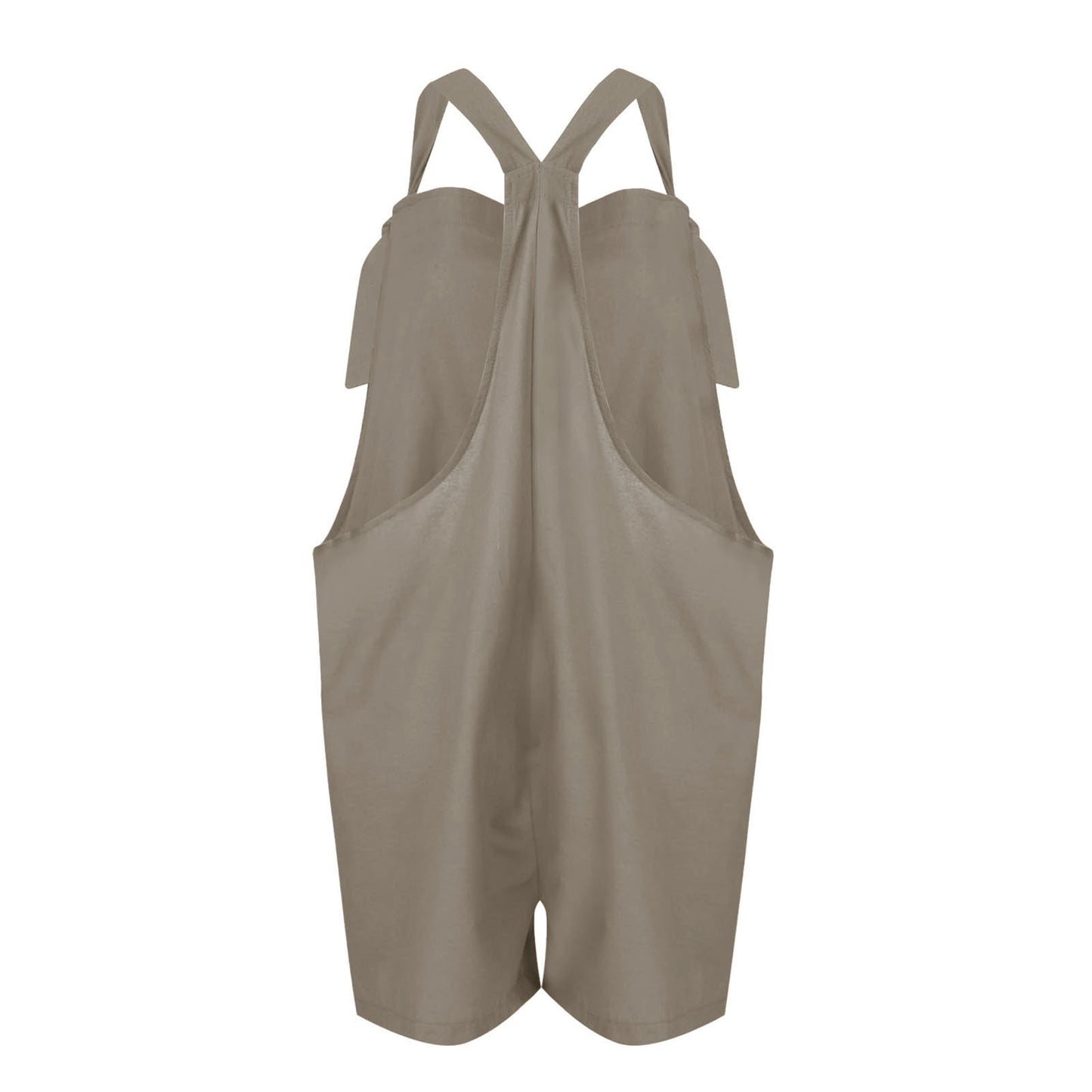 Fashion Short Jumpsuit Rompers Solid Color Adjustable Strap