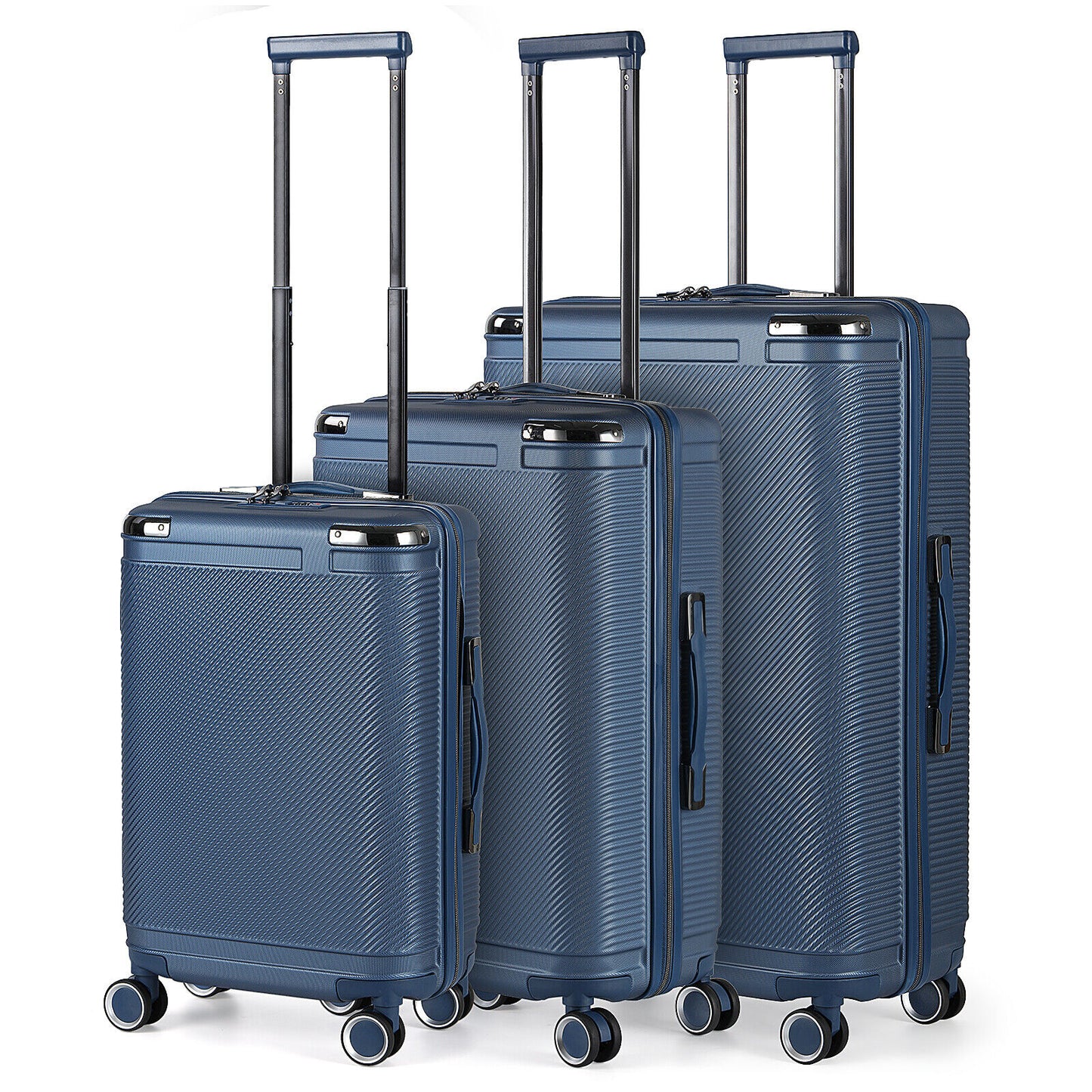 3Pcs Luggage Set (20/24/28 Inch) Hardside Luggage with Spinner Wheels