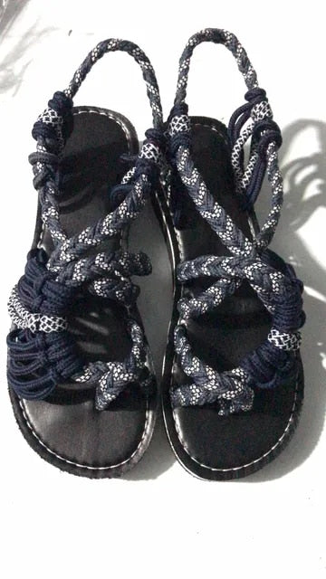 Womens Sandals Rope Knot Open Toe