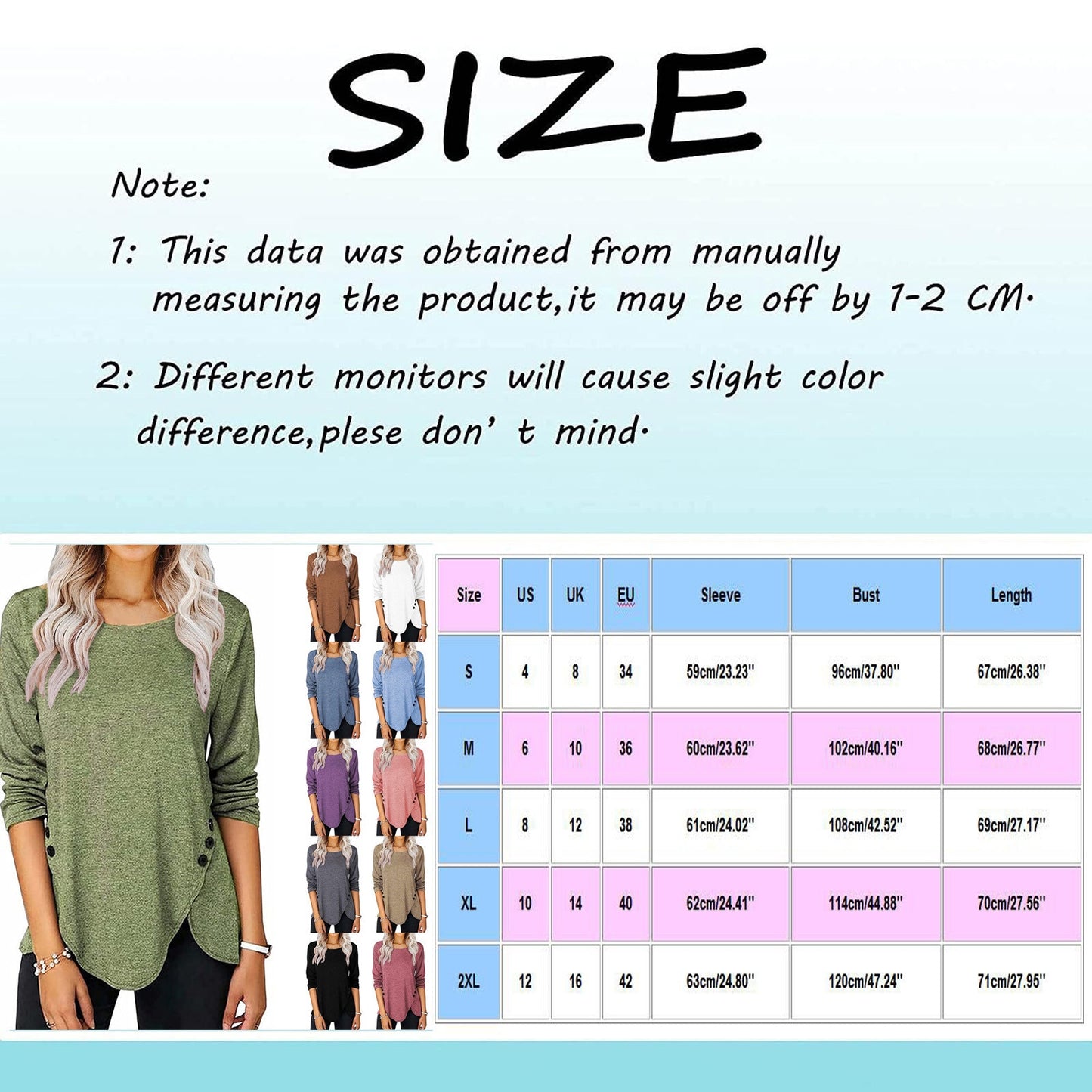 Women's Casual Button Long-sleeved Top