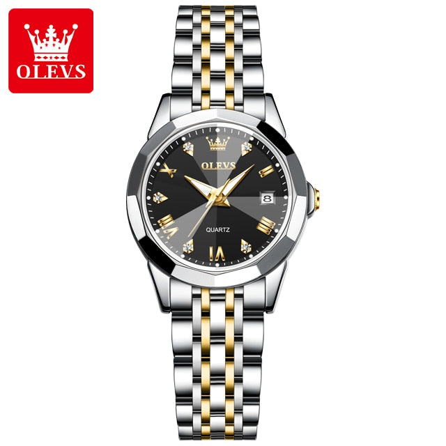 OLEVS Womens Watches Elegant Rhombus Original Quartz - janceysfanceys