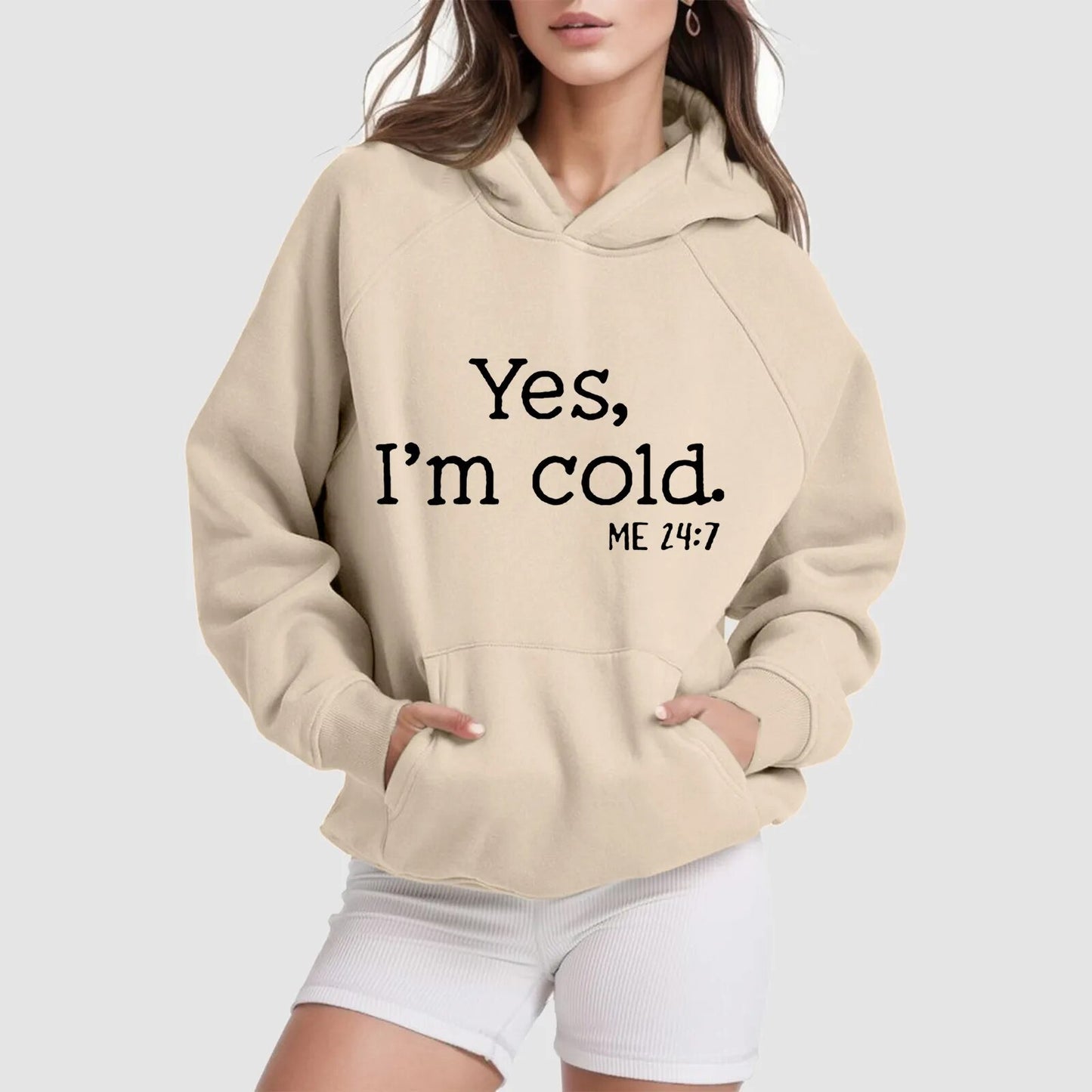 Women Casual Letter Print Hoodie