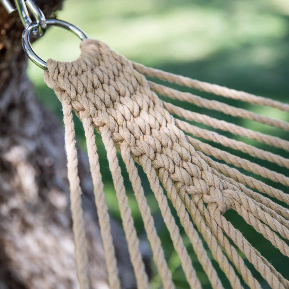 Taupe Brown Quilted Double Hammock