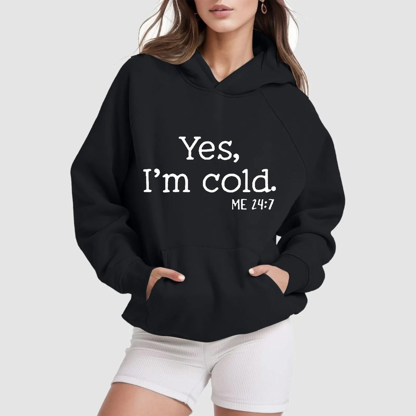 Women Casual Letter Print Hoodie