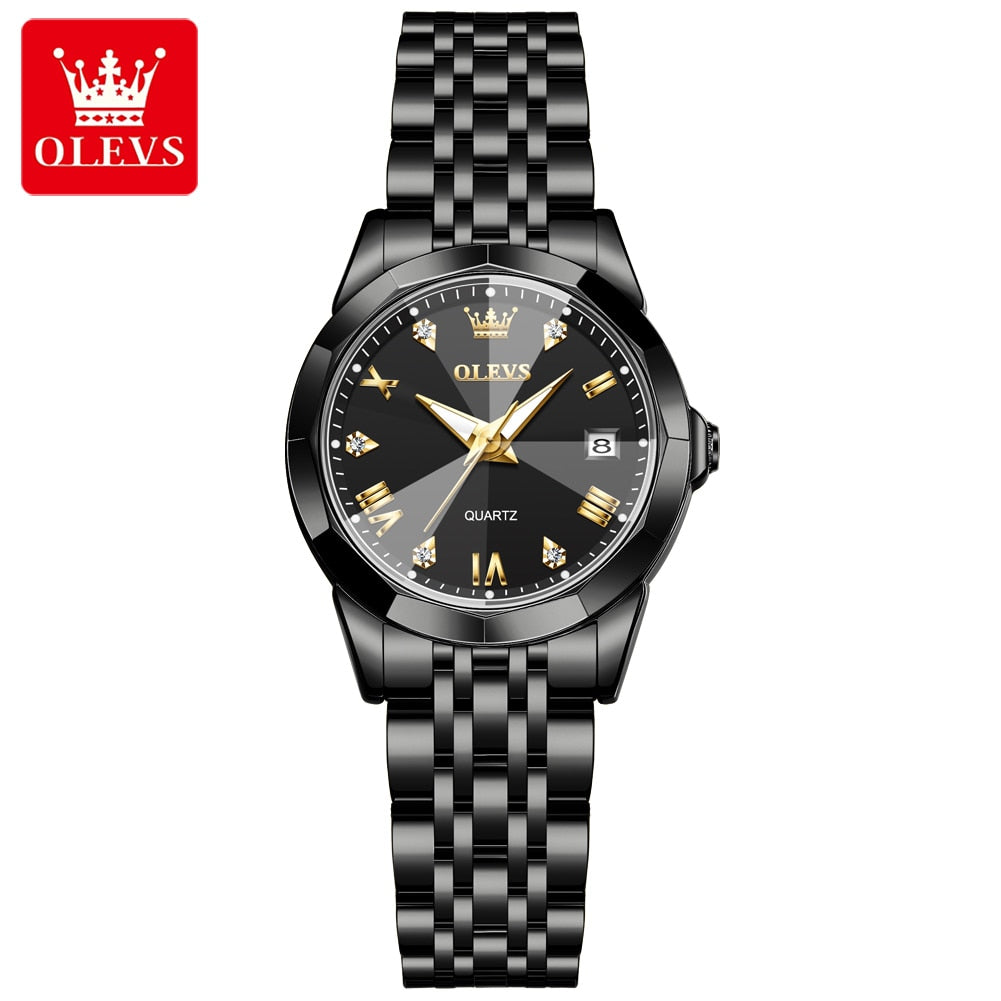 OLEVS Womens Watches Elegant Rhombus Original Quartz - janceysfanceys