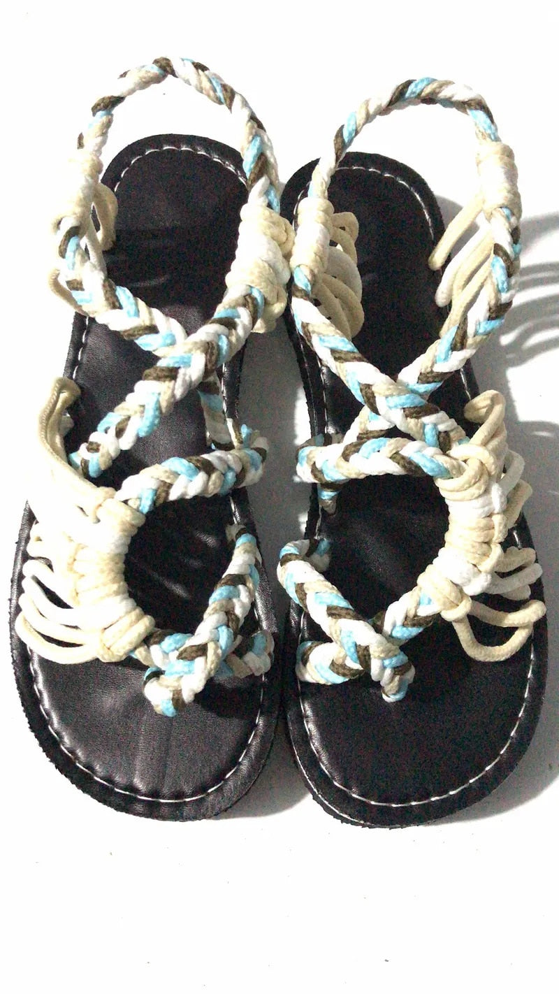 Womens Sandals Rope Knot Open Toe