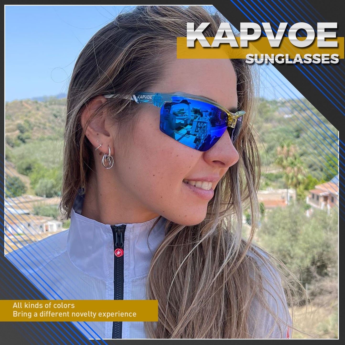 Kapvoe Polarized Fishing  Cycling  Sports Sunglasses UV400