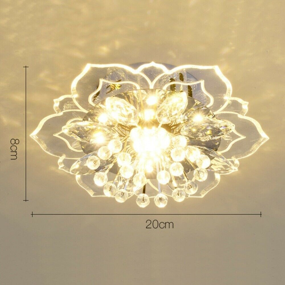 Modern LED Ceiling Light Flower Crystal Chandelier - janceysfanceys