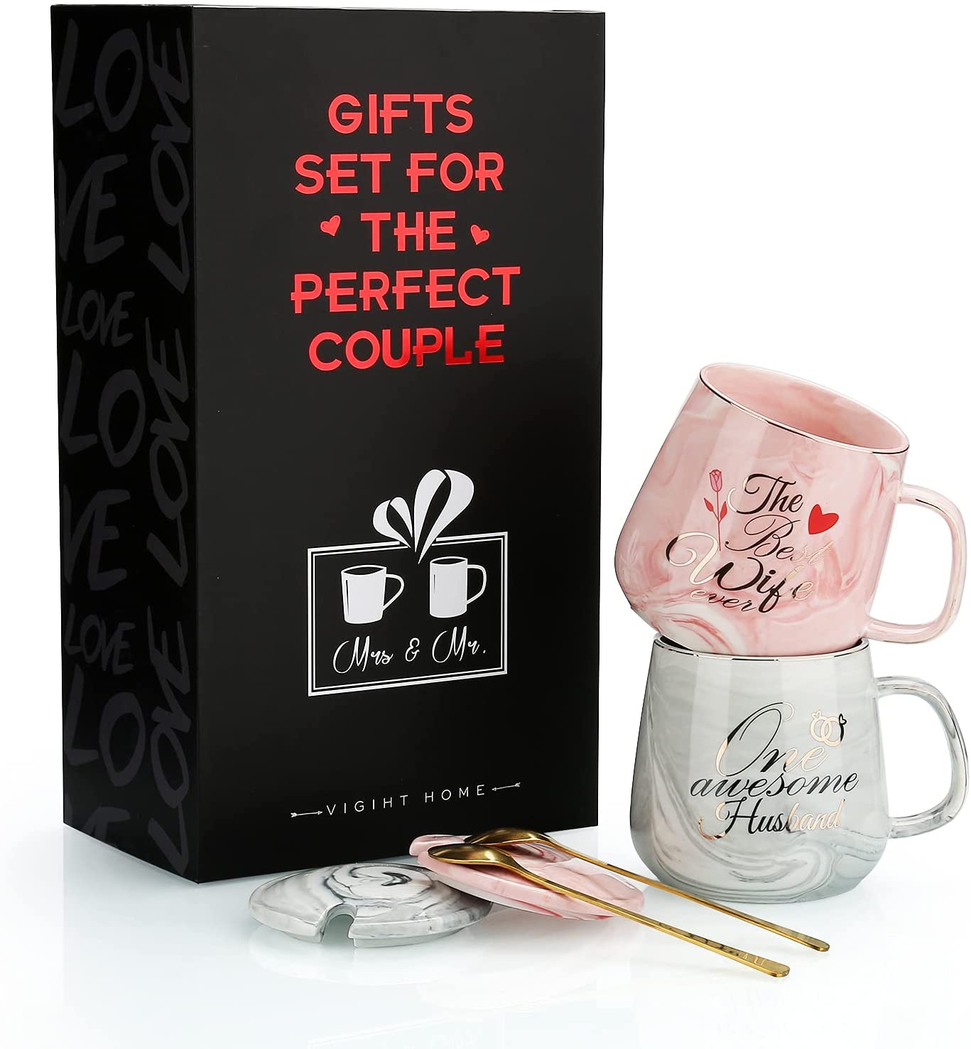 One Awesome Husband, Best Wife Ever Coffee Mugs Gift-Set - janceysfanceys