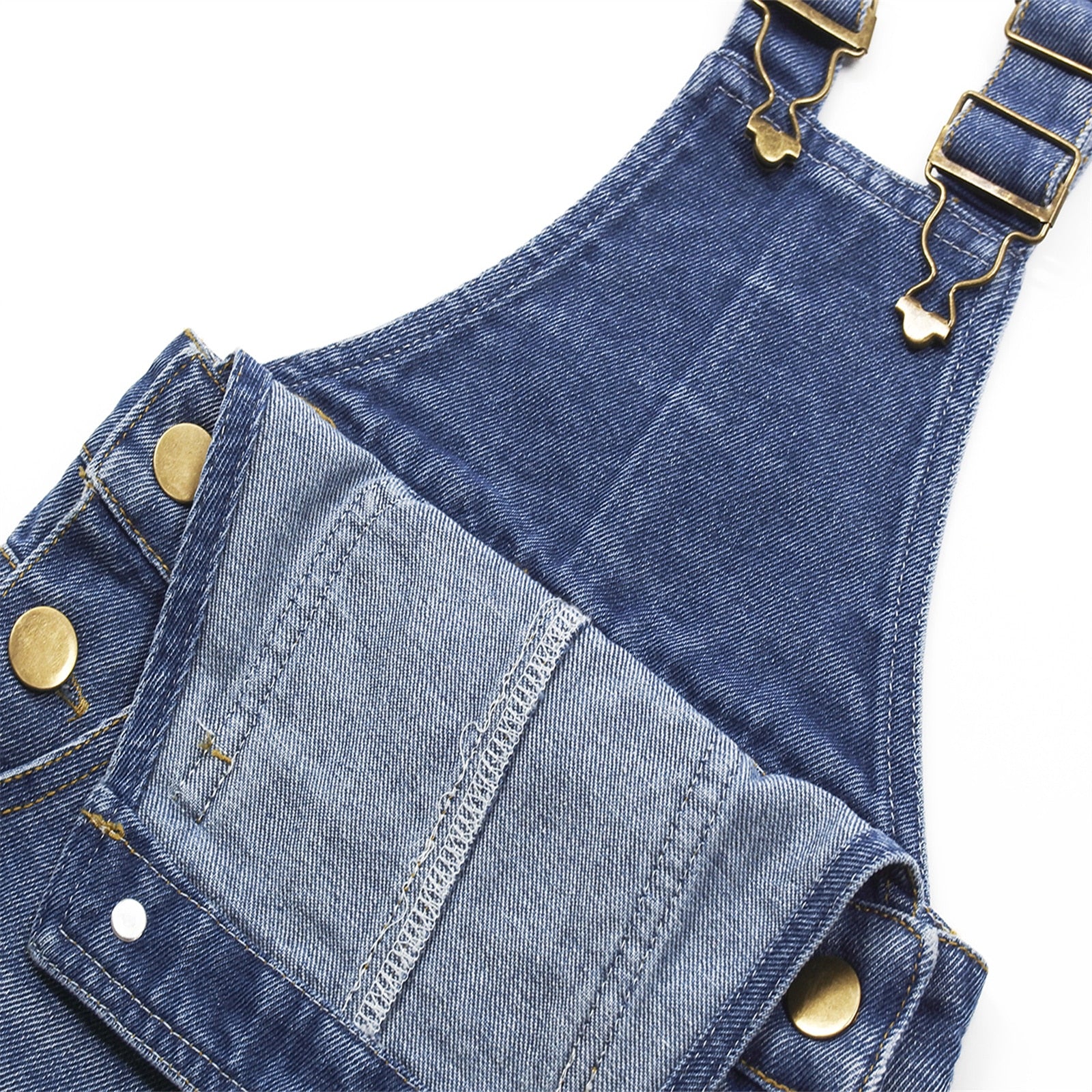 KIDSCOOL SPACE Toddler Girls Boys Denim Jean Overalls Playsuit - janceysfanceys