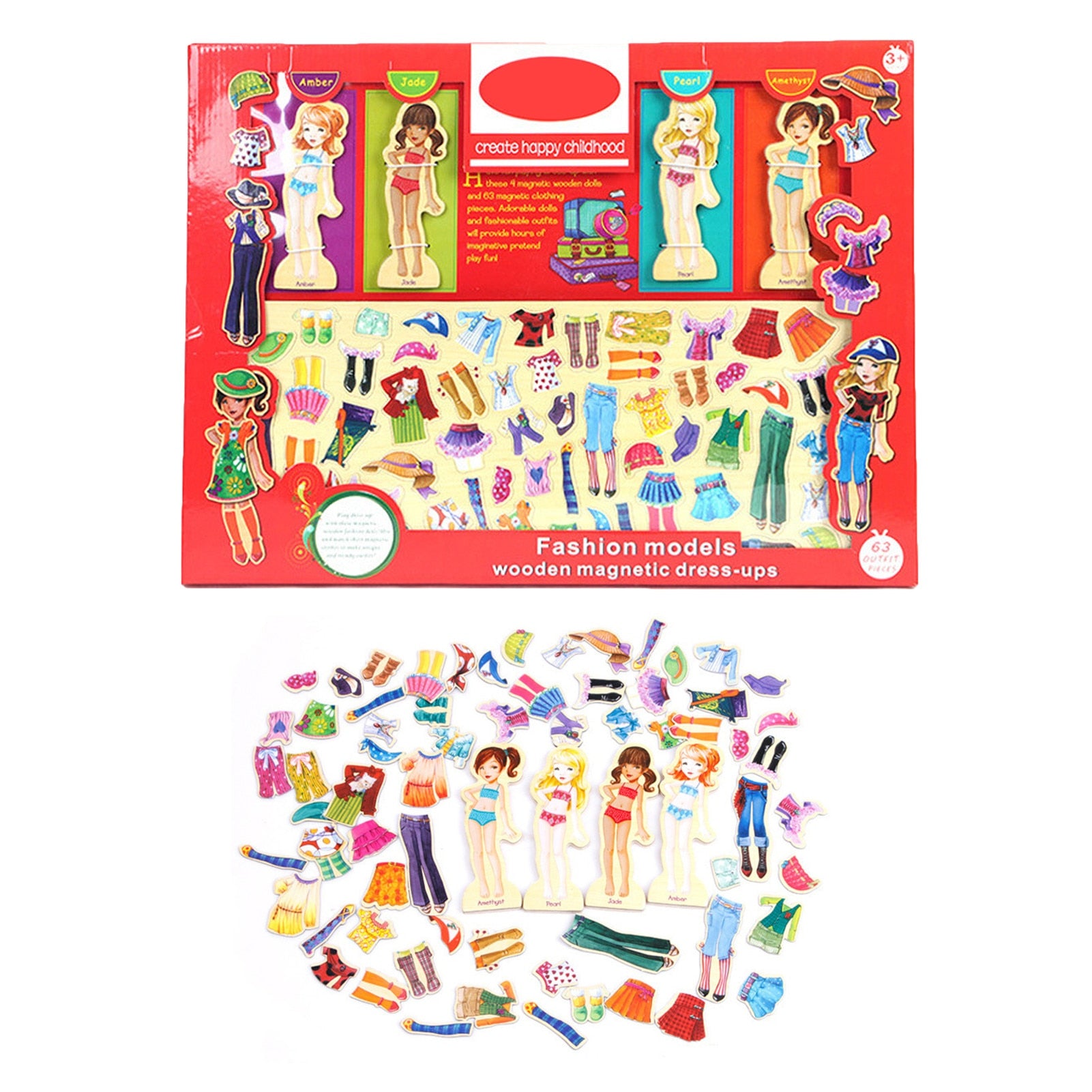 Magnetic Dressing Toys Princess Paper Dolls - janceysfanceys