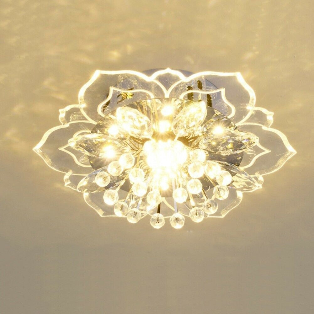 Modern LED Ceiling Light Flower Crystal Chandelier - janceysfanceys