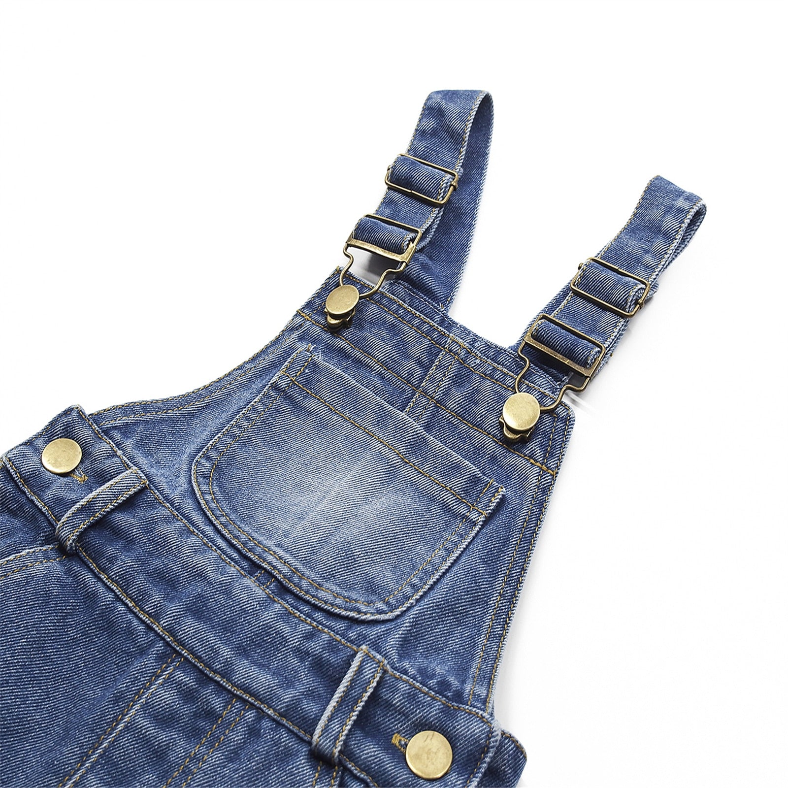 KIDSCOOL SPACE Toddler Girls Boys Denim Jean Overalls Playsuit - janceysfanceys