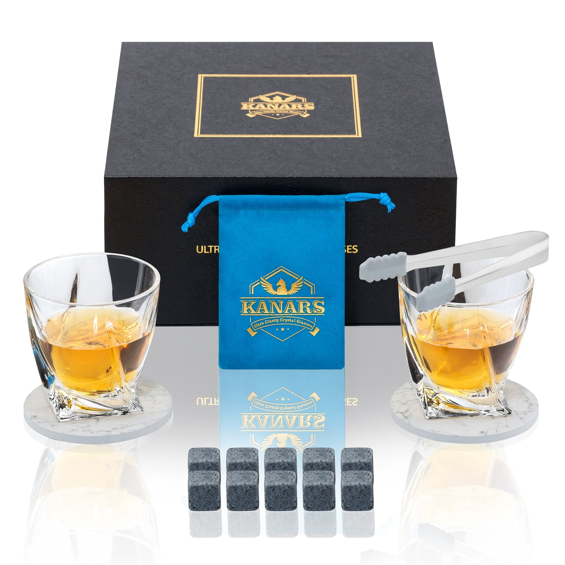 Whiskey Stones and Glasses Set - janceysfanceys