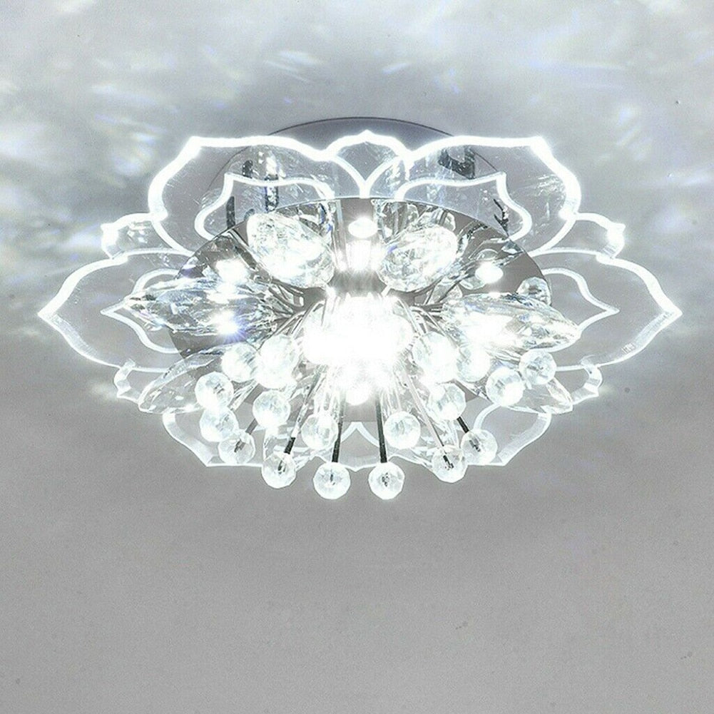 Modern LED Ceiling Light Flower Crystal Chandelier - janceysfanceys