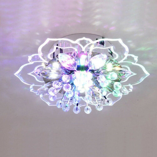 Modern LED Ceiling Light Flower Crystal Chandelier - janceysfanceys