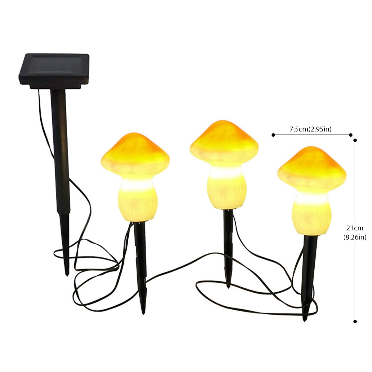 3/8/10pcs LED Solar Mushroom Light Outdoor Garden - janceysfanceys