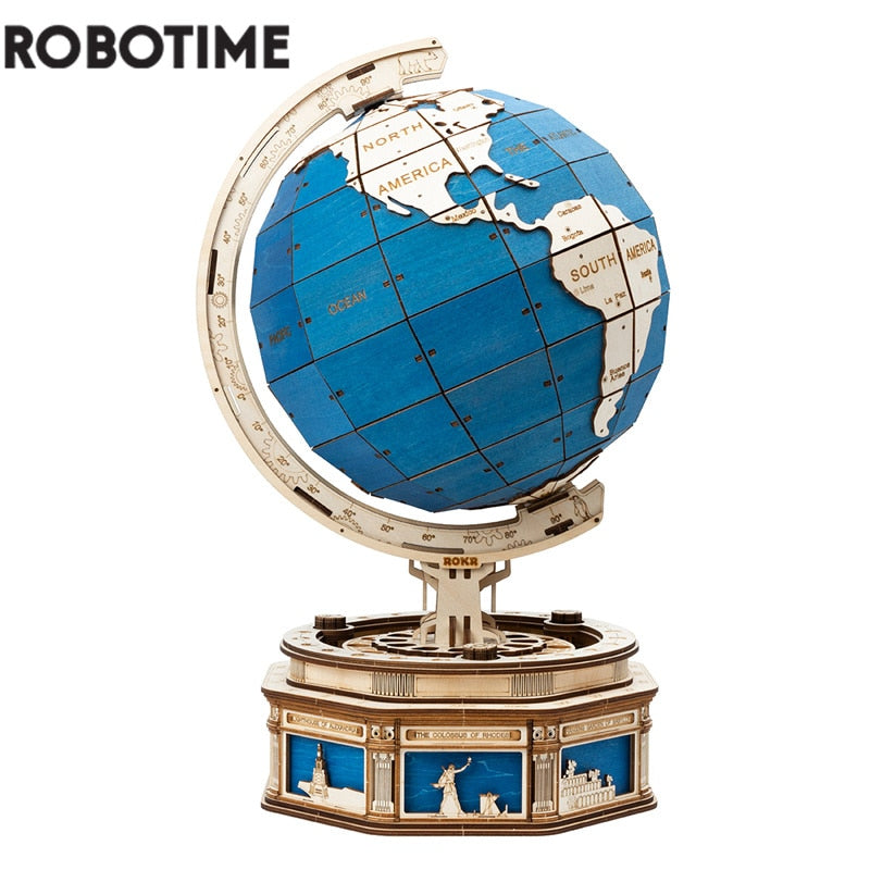 Robotime 3D Globe Wooden Puzzle 567pcs - janceysfanceys