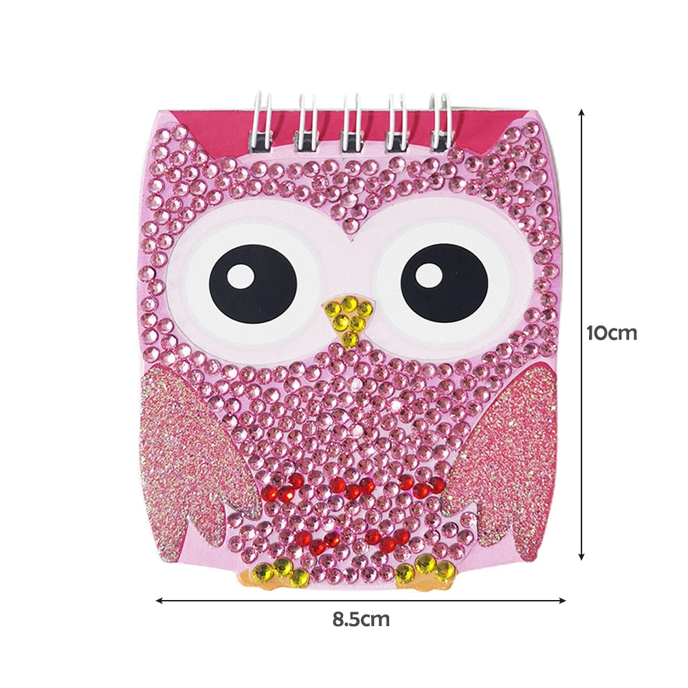 6pcs DIY Owl Cartoon Diamond Painting Notebook Set - janceysfanceys