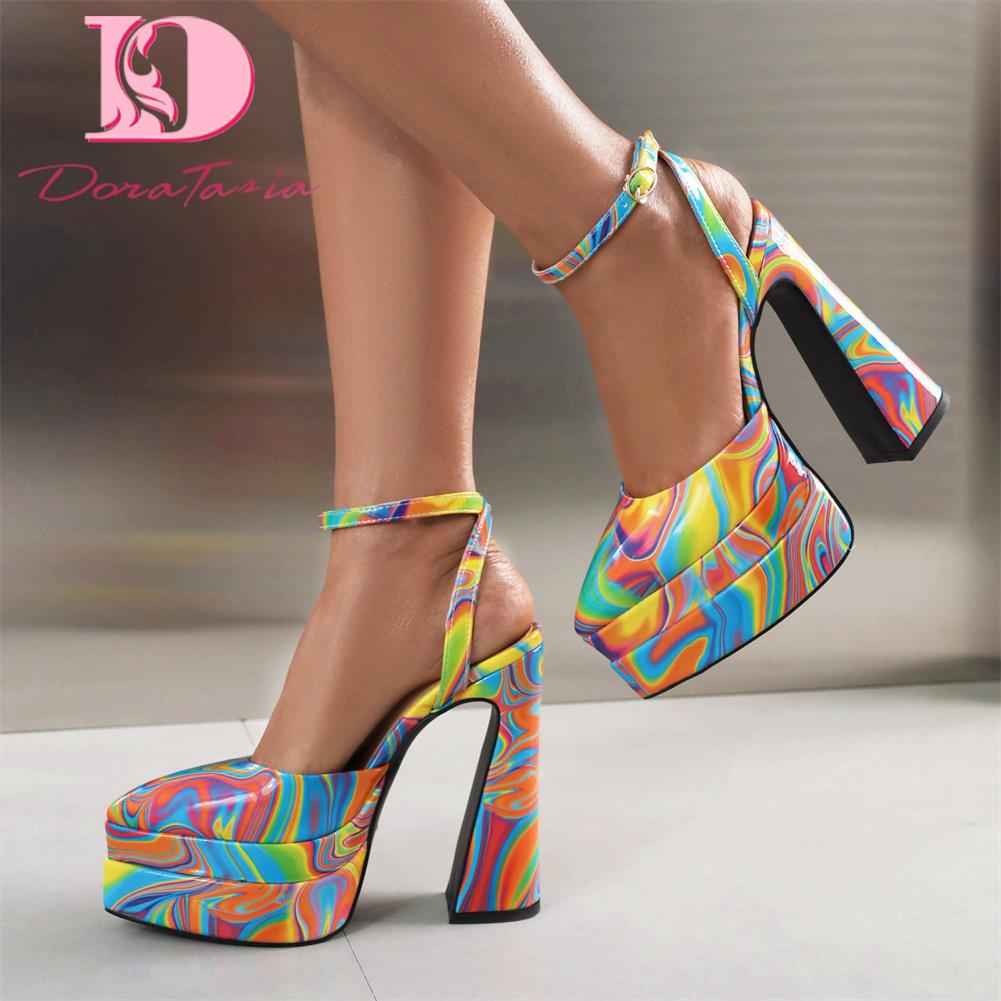 Ladies Ankle Strap Platform Sandals - janceysfanceys