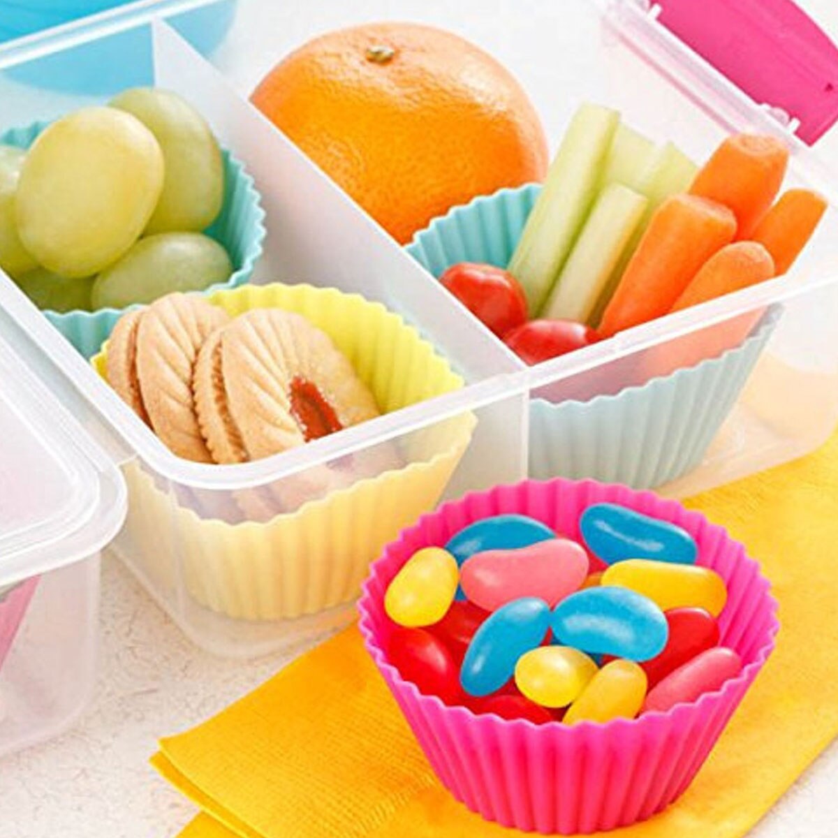 78Pcs Silicone Cupcake Liners Muffin Cups Baking Cake Molds Set - janceysfanceys