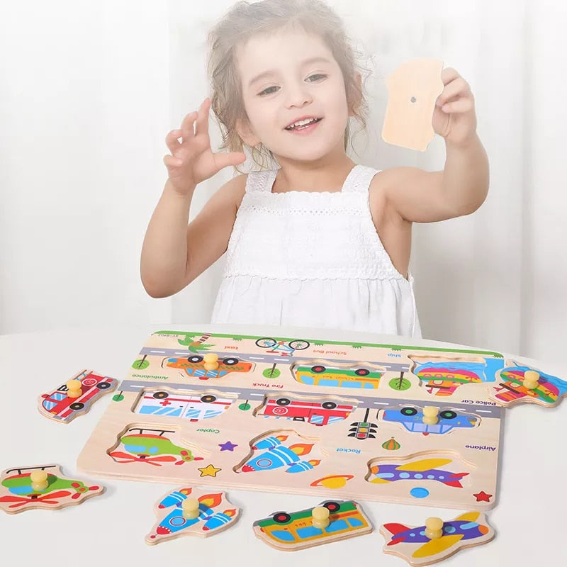 Wooden Puzzles Tangram Jigsaw Baby Educational Toys - janceysfanceys