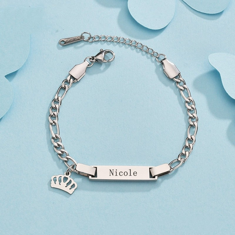 Custom Newborn Bracelet Personalized Baby ID Engraved - janceysfanceys