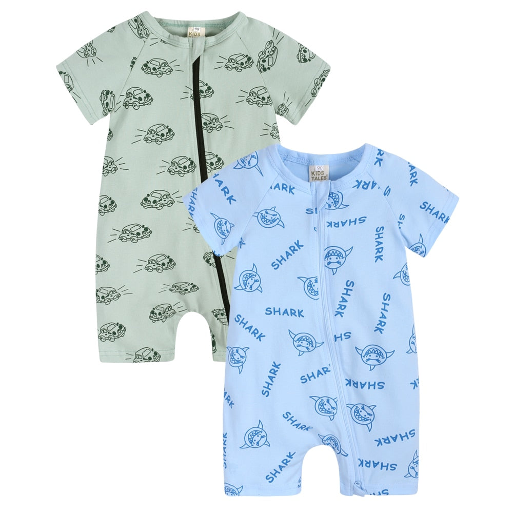 Infant Newborn Baby Boys Girls Cotton Romper - janceysfanceys