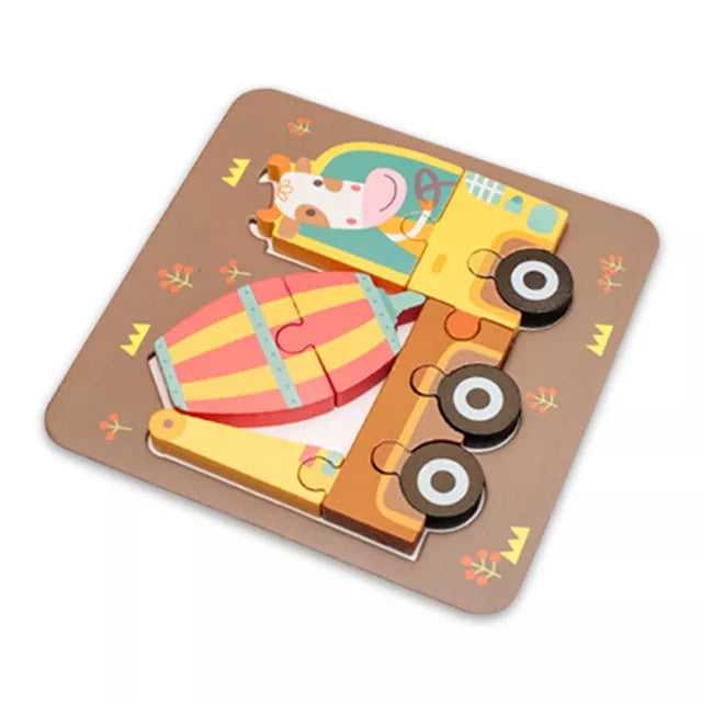 Quality Baby Wooden 3D Puzzle - janceysfanceys