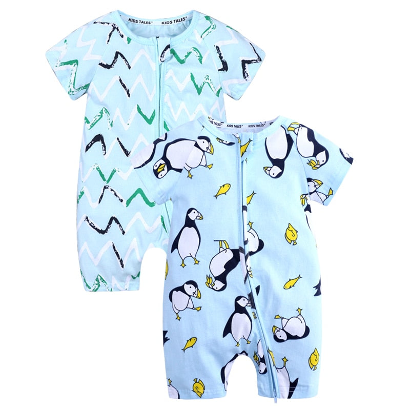 Infant Newborn Baby Boys Girls Cotton Romper - janceysfanceys