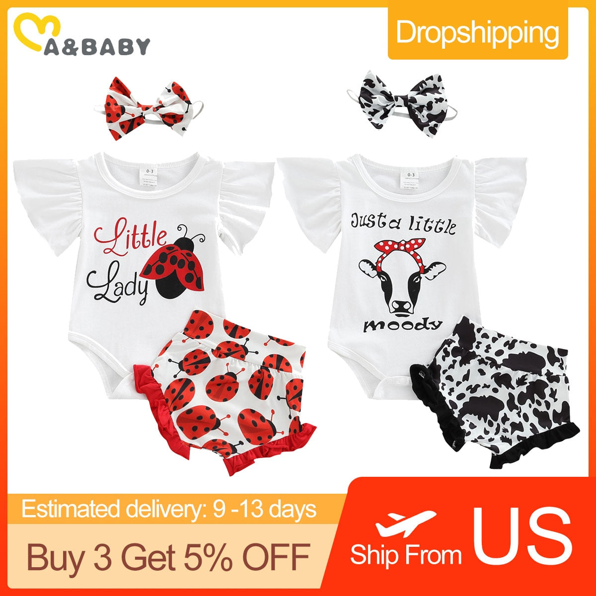 0-18M Newborn Infant Baby Girls Clothes Set - janceysfanceys