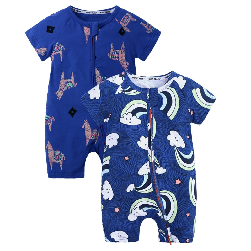 Infant Newborn Baby Boys Girls Cotton Romper - janceysfanceys