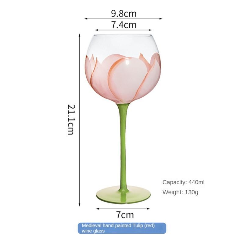 Nordic Wine Glasses Creative Medieval Tulip Flowers - janceysfanceys