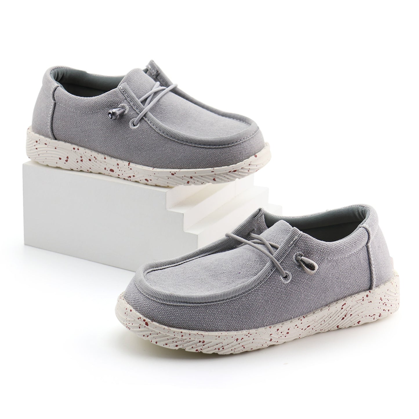 brooman Kids Loafers Boys Girls Canvas Walking --------------------------------+-------------------------------------------------------------------------- - janceysfanceys