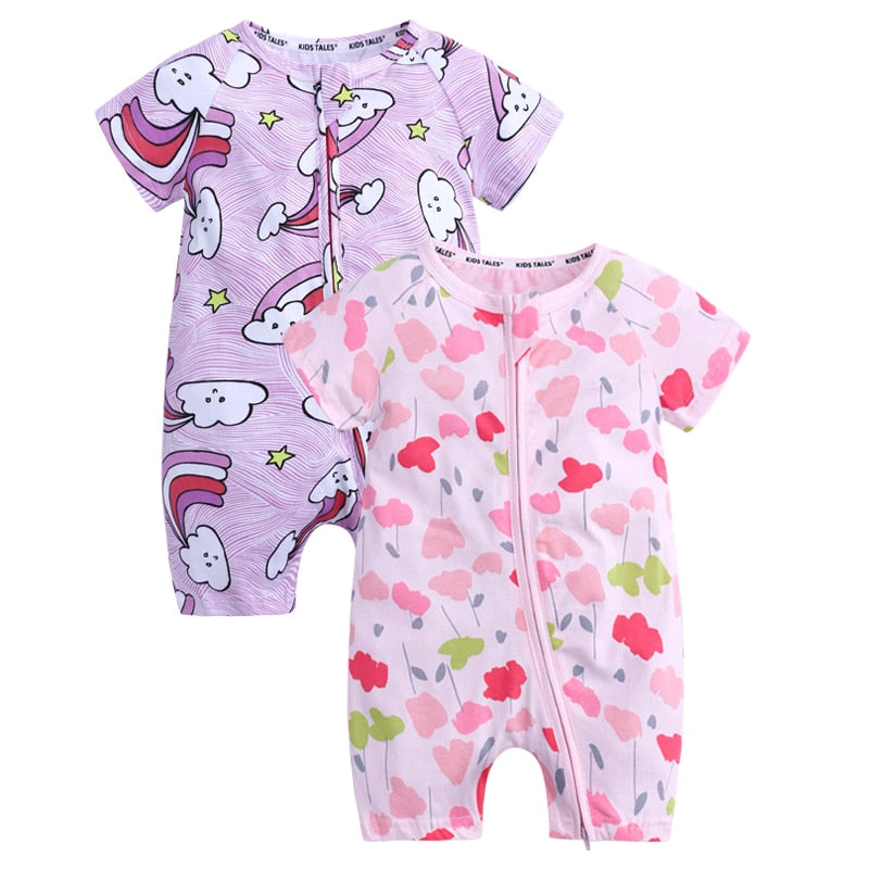 Infant Newborn Baby Boys Girls Cotton Romper - janceysfanceys