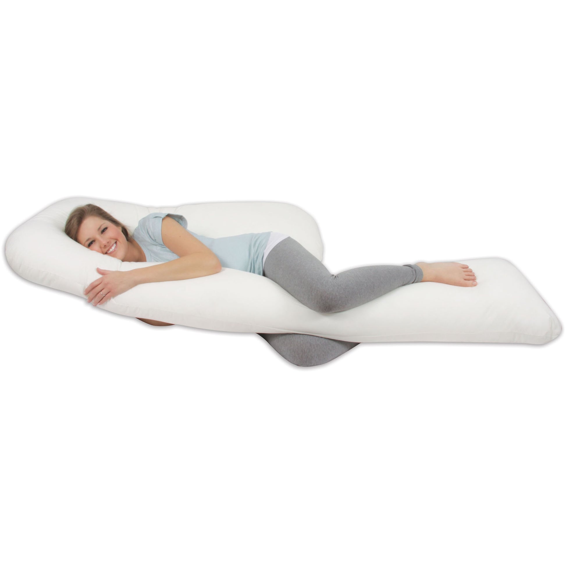 All Nighter Total Body Pregnancy Pillow, Ivory - janceysfanceys