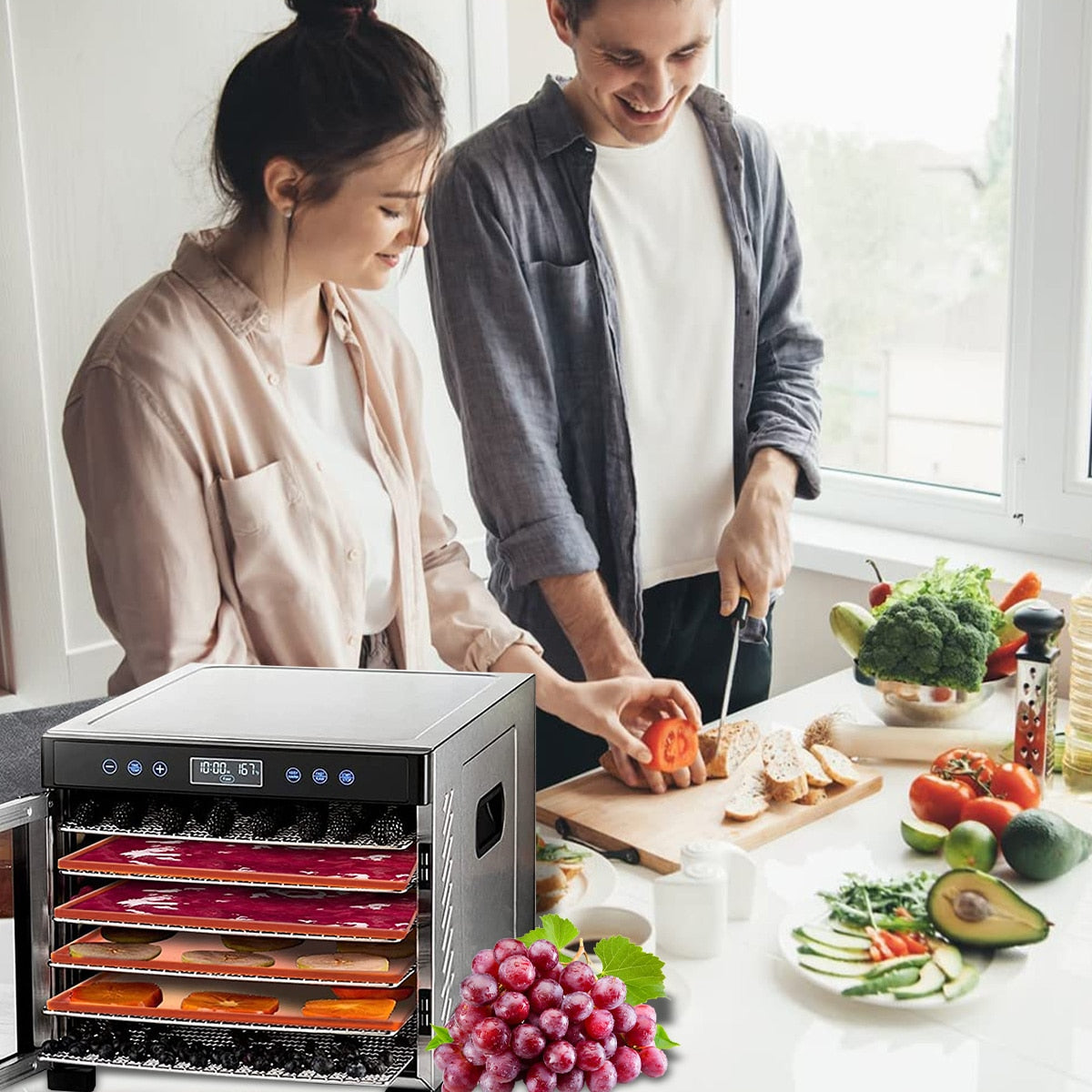 4Pcs Silicone Dehydrator Mats with Edge Non-Stick - janceysfanceys