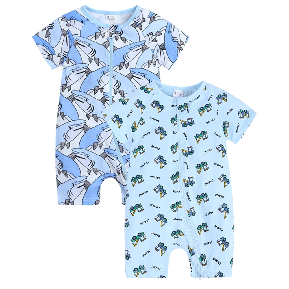 Infant Newborn Baby Boys Girls Cotton Romper - janceysfanceys