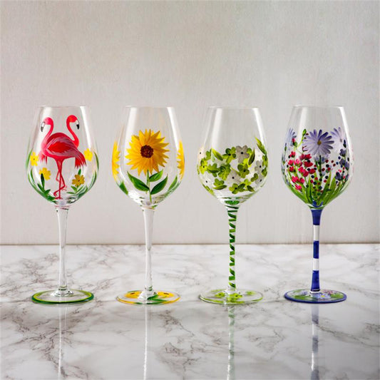 Nordic Wine Glasses Creative Medieval Tulip Flowers - janceysfanceys