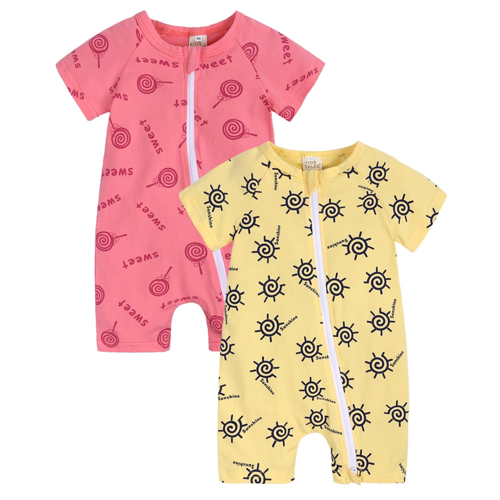 Infant Newborn Baby Boys Girls Cotton Romper - janceysfanceys