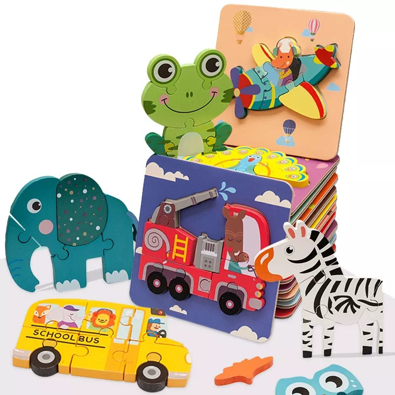 Quality Baby Wooden 3D Puzzle - janceysfanceys