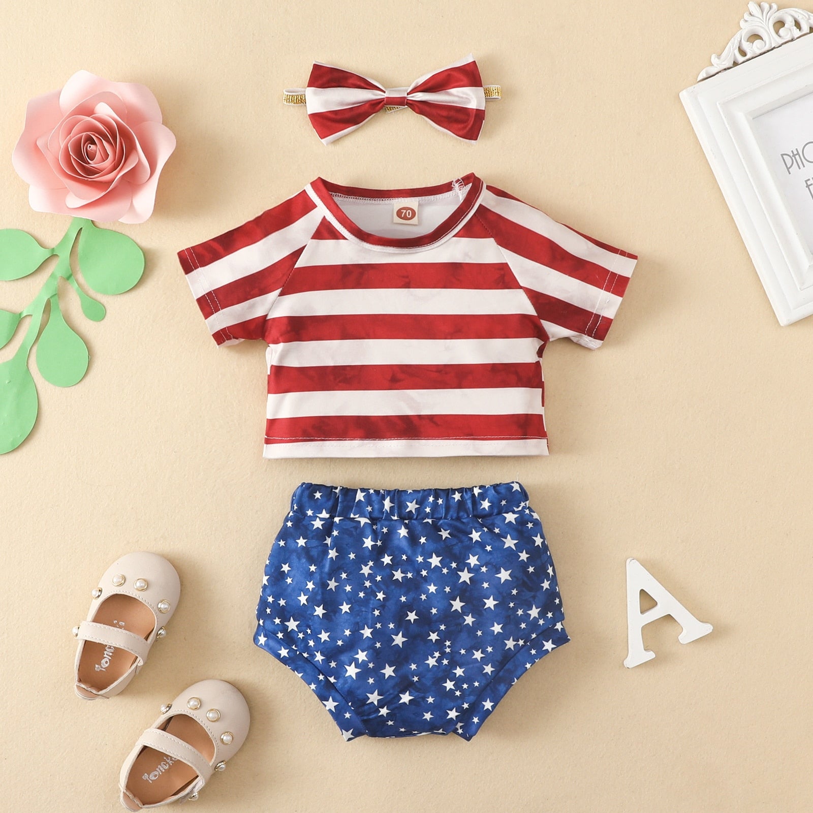 6M-5Y Independence Day Toddler Infant Kid Girls Clothes Set - janceysfanceys