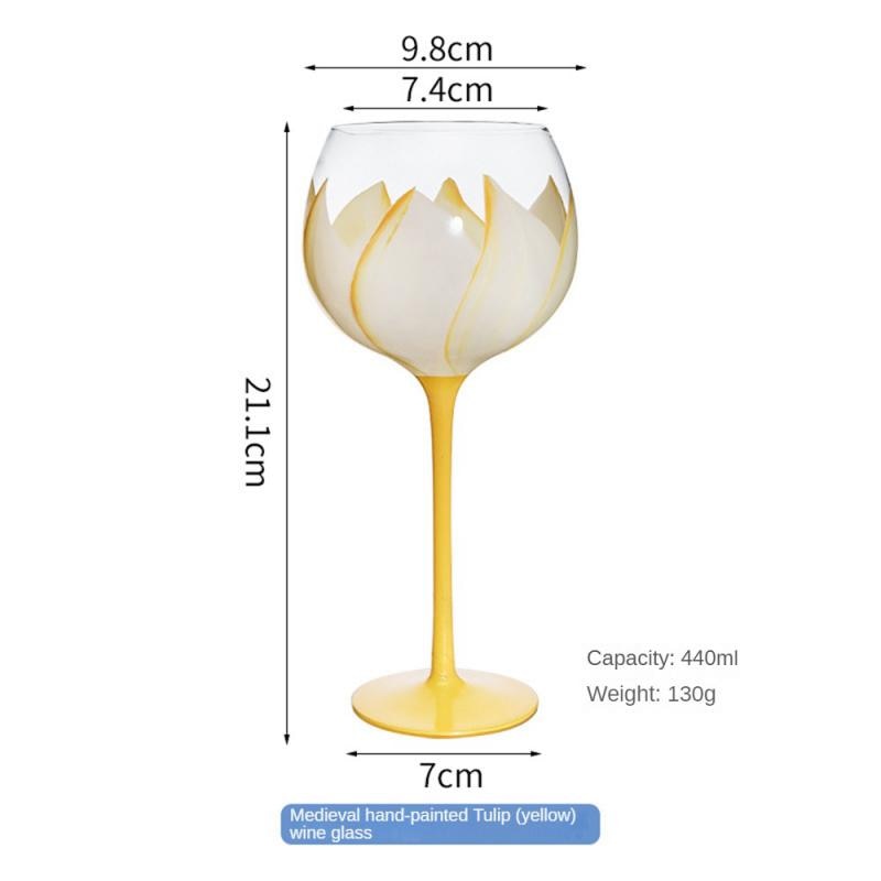 Nordic Wine Glasses Creative Medieval Tulip Flowers - janceysfanceys