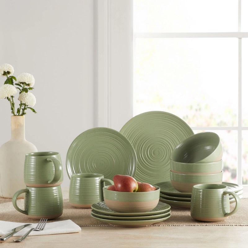 Better Homes & Gardens Abott Stoneware 16 Piece Dinnerware Set - janceysfanceys