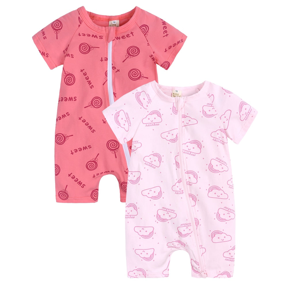 Infant Newborn Baby Boys Girls Cotton Romper - janceysfanceys